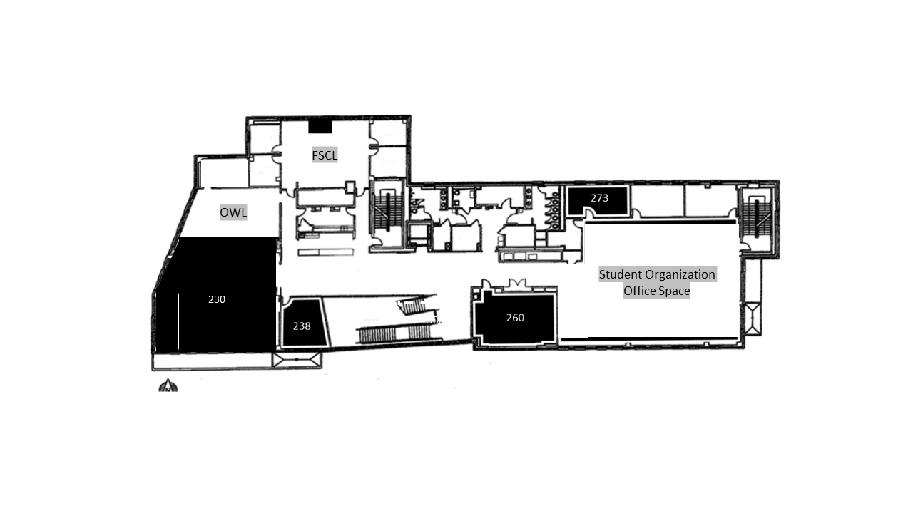 Krach Leadership Center Second Floor plan layout