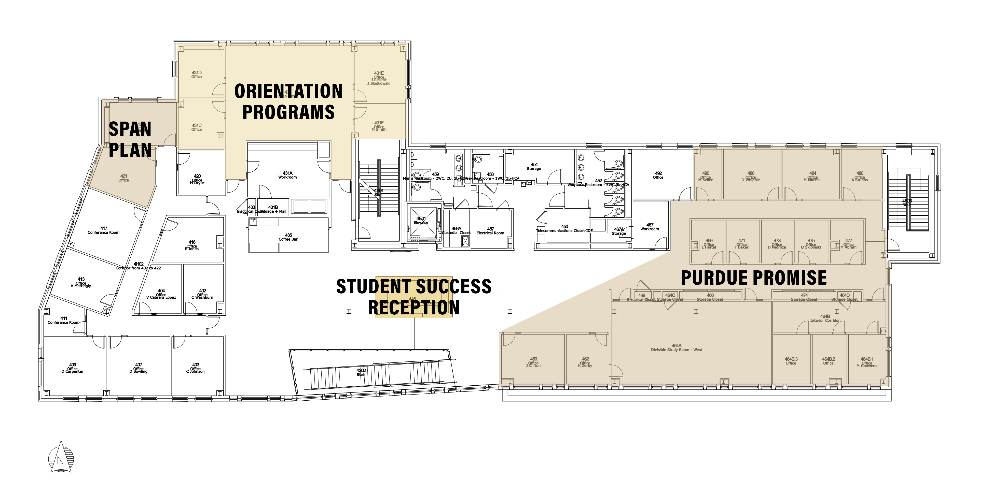 Krach Leadership Center Fourth Floor floor plan