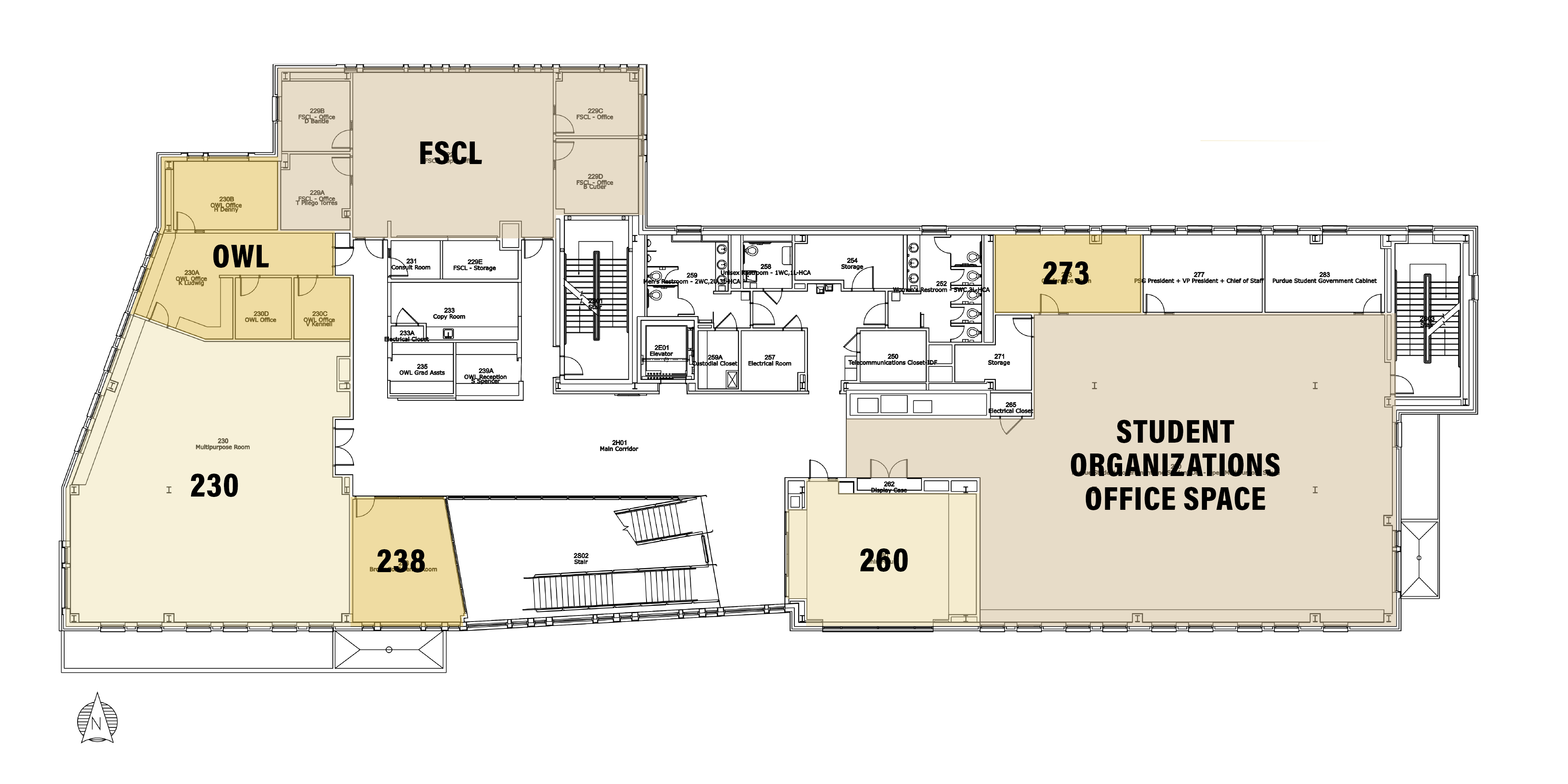 Krach Leadership Center Second Floor floor plan
